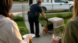 Calgary neighbours and peace officer corral runaway chicken in Forest Lawn