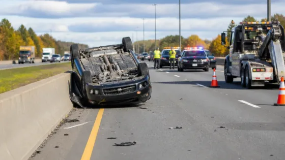 Highway 401 rollover near Cornwall kills driver; westbound still shut for cleanup