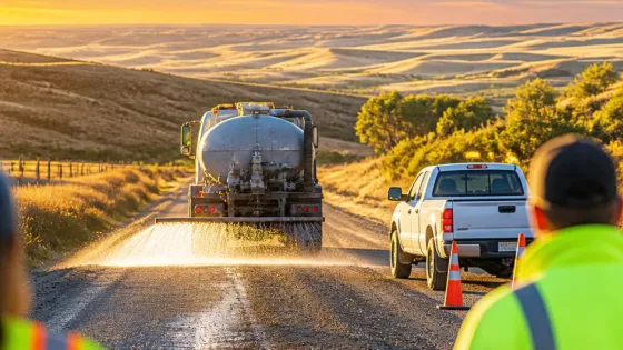 Lethbridge County pilots new dust-suppression technique on busy gravel road