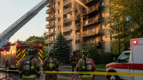 Oakville firefighters douse fourth-floor blaze caused by balcony barbecue