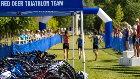 Red Deer hosts Woody’s Triathlon where Cochrane Sparks youths take top placings