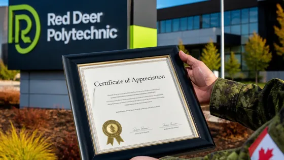 Red Deer Polytechnic earns CAF recognition for support to reservists and families