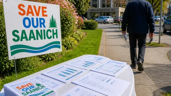 Saanich council hopeful Lorne DeLarge campaigns on fiscal restraint and new direction