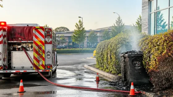 Saanich crews douse Uptown garbage fire, urge vigilance amid <strong>dry</strong> spell