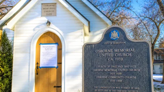 Saskatoon heritage shield sought for removal from North Park’s 1939 chapel
