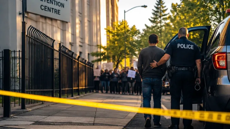 Aurora detention-centre employee arrested after protester shot outside facility