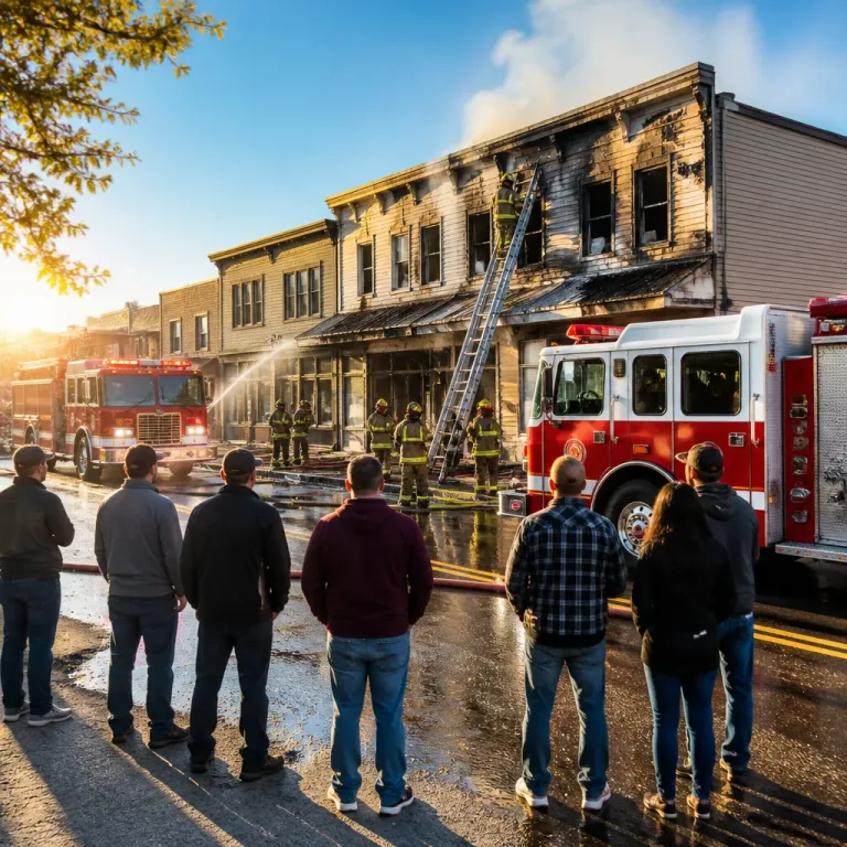 Early-morning blaze damages three Armstrong businesses; owners count losses, thank community