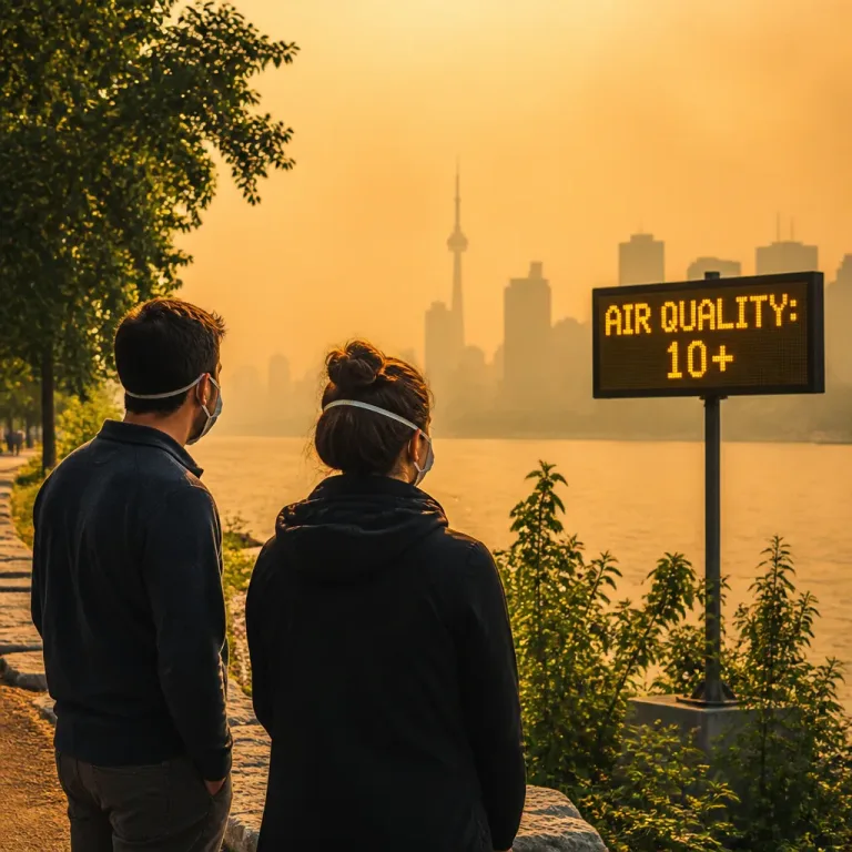 Thick wildfire smoke blankets GTA as health warning urges residents to avoid outdoors