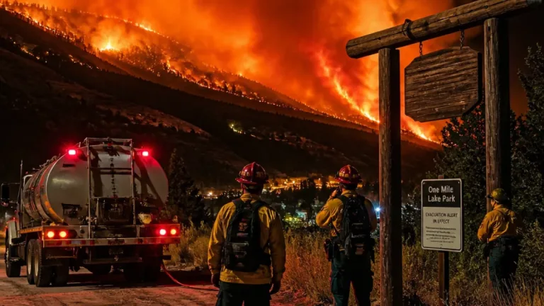 Crews hold overnight attack on Pemberton blaze as evacuation orders remain in force