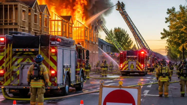 Fire destroys multiple townhouse units under construction in Georgetown subdivision