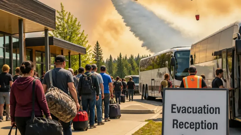 Ford meets evacuees in Thunder Bay as northern Ontario wildfires trigger mass rescues