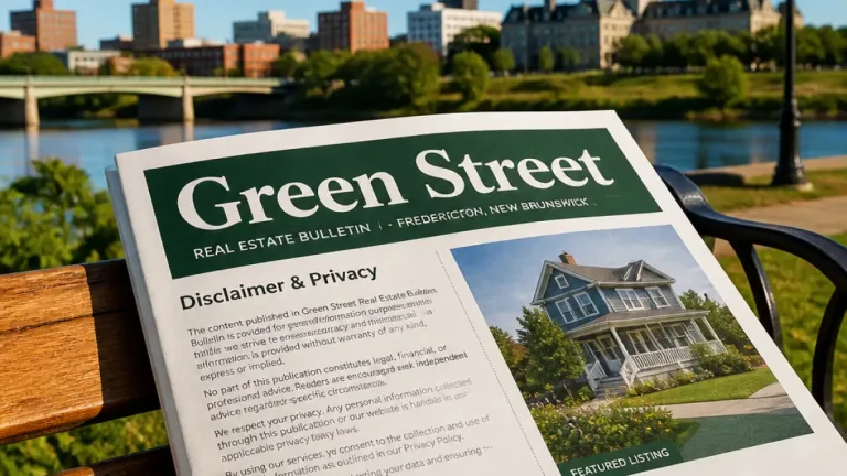 Fredericton readers reminded of Green Street publication's investment and privacy disclaimers