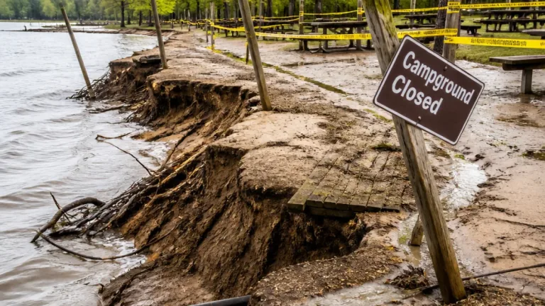 Heavy rains wash away almost two-thirds of Asessippi Beach and Campground sites