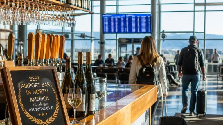 Kelowna airport’s Ellison Field Taphouse wins global honour amid terminal refresh