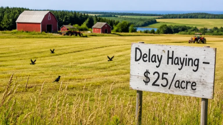 Late haying on P.E.I. fields protects threatened bobolinks, farmers paid $25/acre