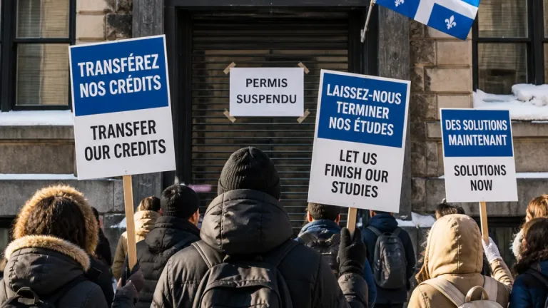 Montreal students rally as private college closures leave international cohort in limbo