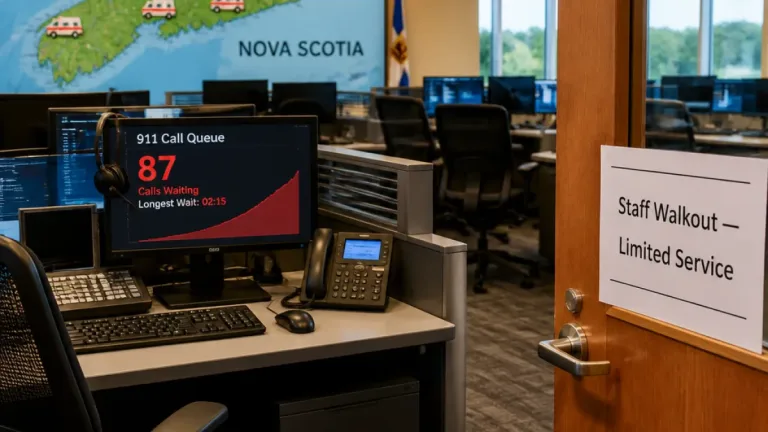 More than 60 emergency medical dispatchers walk off the job in Nova Scotia