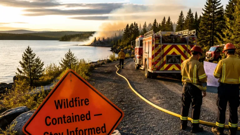 Oromocto Lake wildfire declared contained, residents urged to stay informed