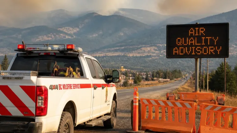 Pemberton wildfire held as smoke prompts poor air-quality alerts across B.C.