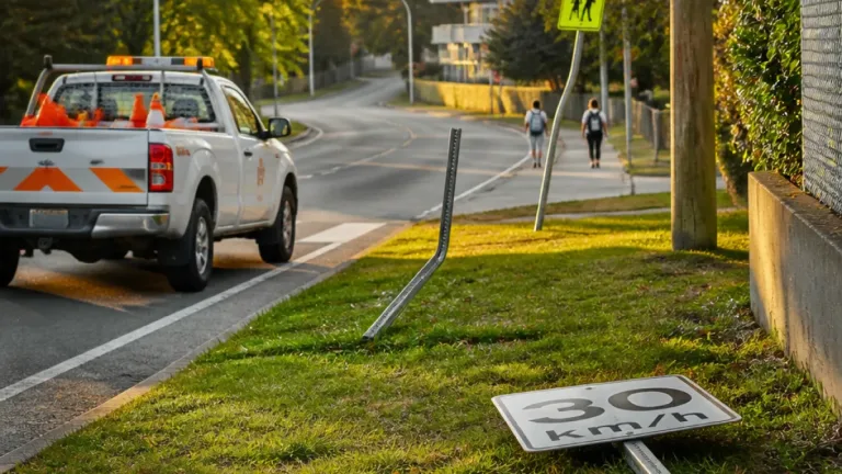 Repeated thefts and damage to speed-limit signs on Torquay Drive raise safety alarm in Saanich