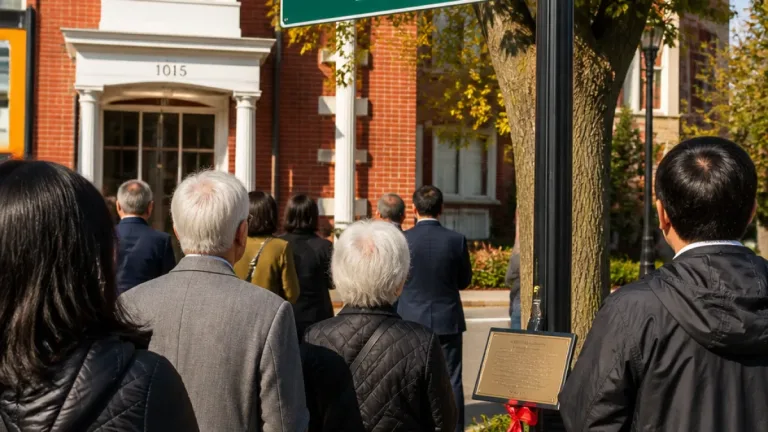 Richmond unveils honorary street sign for longtime Valentine director William Martin