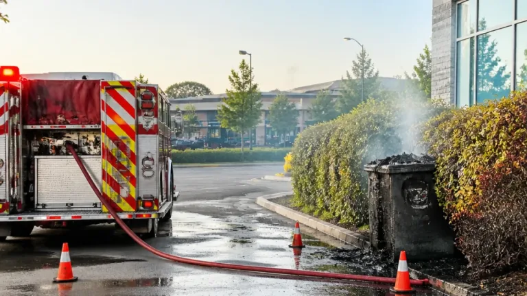 Saanich crews douse Uptown garbage fire, urge vigilance amid <strong>dry</strong> spell