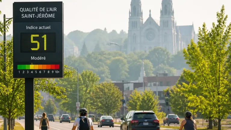 Saint-Jerome air quality swings between fair and moderate, PM2.5 above WHO mark