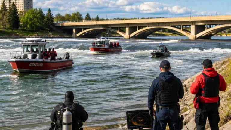 Saskatoon crews search South Saskatchewan River after sighting of woman, possible dog