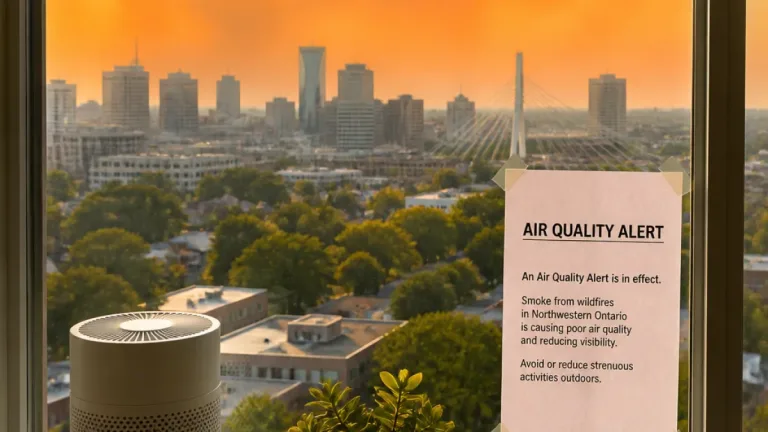 Smoke from widespread wildfires triggers air-quality alerts across Winnipeg and Manitoba