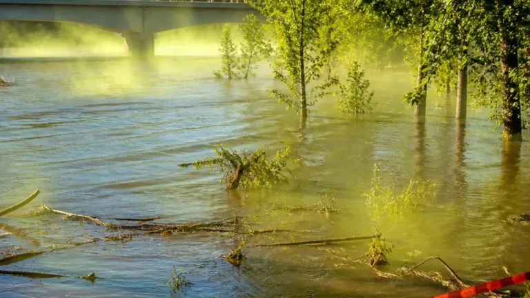 St. Albert residents report rotten-egg smell as Sturgeon River remains high after floods