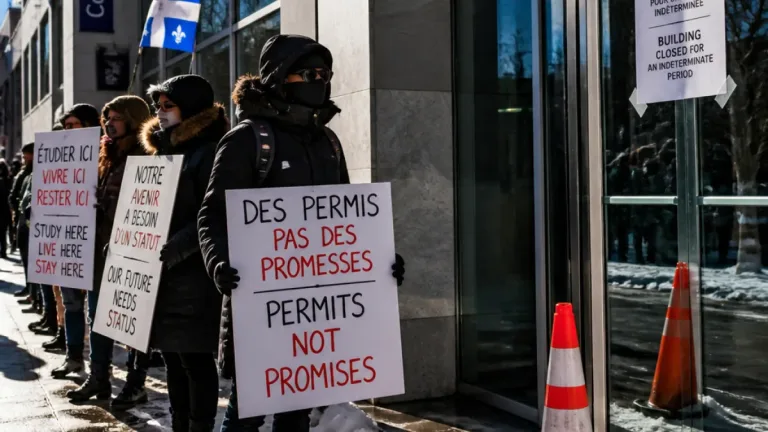 Students protest in Montreal as Quebec suspends permits for four private colleges