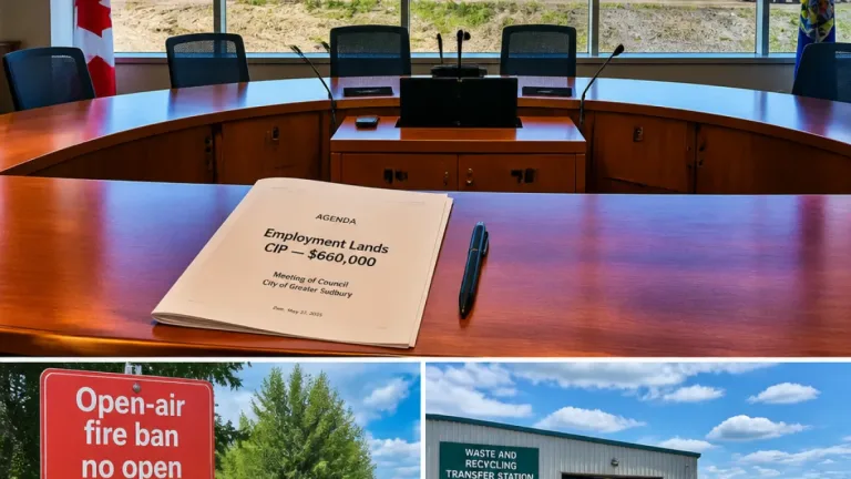 Sudbury council backs $660,000 in CIP grants as city issues open‑air fire ban