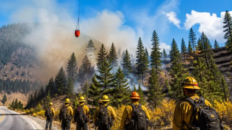 Vernon area firefighters tackle growing Barnes Creek blaze near Needles