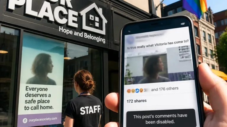 Victoria shelter reposts Pride profile after hundreds of hateful comments, seeks to counter hostility