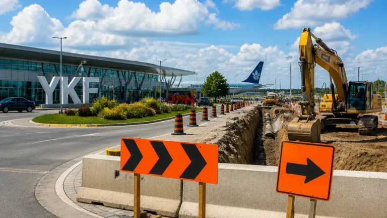 Waterloo airport access shifts as Fountain Street closure starts for 10-week rebuild