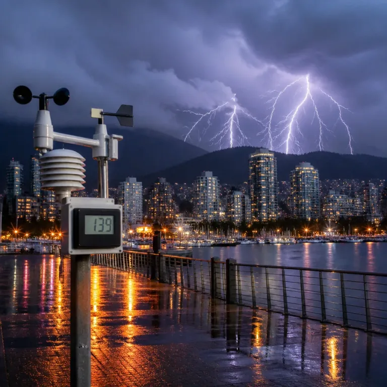 Rare Vancouver thunderstorm produced 139 lightning strikes in 2.5 hours, says Environment Canada