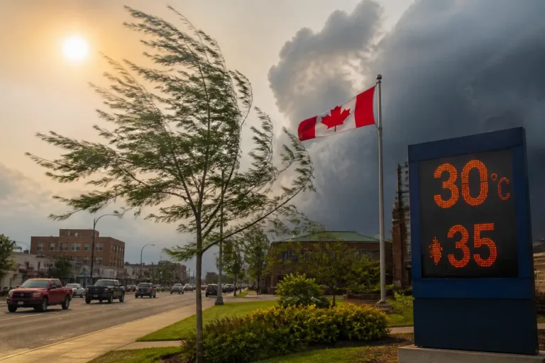 Heat, smoke and gusty winds converge in Timmins as humidex reaches 35