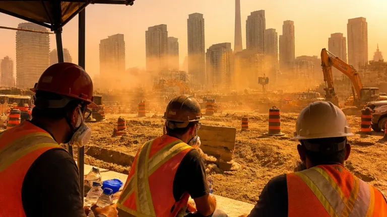 Wildfire smoke keeps outdoor crews home, prompts masks and breaks across southern Ontario