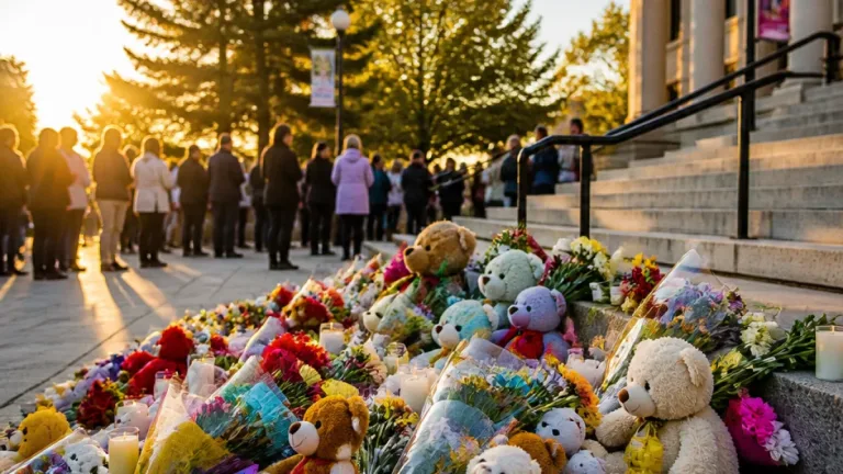 Woodstock residents gather at Museum Square to mark Tori Stafford’s memory