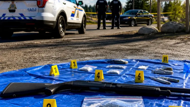 Yellowknife RCMP seize firearms, cocaine after traffic stop near Tommy Forrest Ball Park